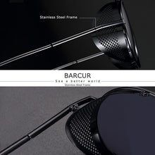 Load image into Gallery viewer, BARCUR Polarized Round Retro Sunglasses for Men and Women - petssportsandmore
