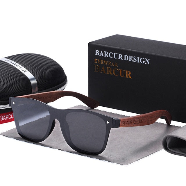 BARCUR Sunglasses Natural Black Walnut  for Men or Women Polarized UV400 - petssportsandmore