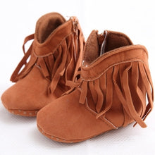 Load image into Gallery viewer, Moccasin Baby Fringe Boots Soft Soled and Anti-slip in 6 colors! - petssportsandmore
