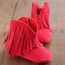 Load image into Gallery viewer, Moccasin Baby Fringe Boots Soft Soled and Anti-slip in 6 colors! - petssportsandmore
