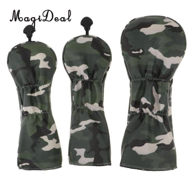 MagiDeal 3Pcs/Set Camo Waterproof Golf Club Headcovers #1 3 5 - petssportsandmore